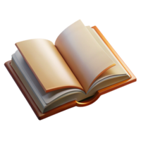stunning classic Open Book with Blank Pages Isolated Element authentic png