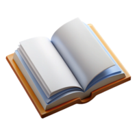 impressive traditional Open Book with Blank Pages Isolated Element premium png