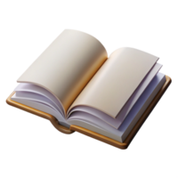 vibrant minimalist Open Book with Blank Pages Isolated Element high resolution png
