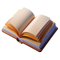 beautiful contemporary Open Book with Blank Pages Isolated Element high resolution png