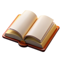 wonderful classic Open Book with Blank Pages Isolated Element high quality png