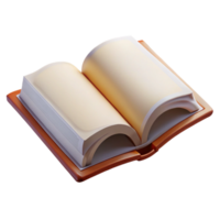 wonderful rustic Open Book with Blank Pages Isolated Element professional png