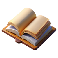 stunning modern Open Book with Turning Pages Reading Concept Isolated original png