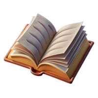 impressive modern Open Book with Turned Pages Angled View Cutout high resolution png