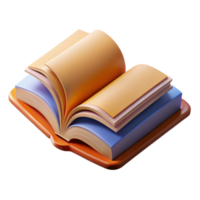 serene rustic Open Book with Turning Pages Reading Concept Isolated genuine png