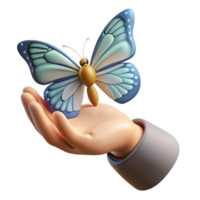 serene creative Open Hand Holding a Heart Isolated Element professional png