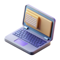 elegant vintage Open Laptop Showing Code on Screen Isolated original png