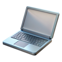 impressive abstract Open Laptop with Blank Screen Top View Cutout high resolution png