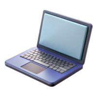 impressive traditional Open Laptop with Blank Screen Top View Cutout authentic png