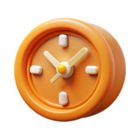 serene creative Orange Clock Icon with Time Management Concept Transparent Background high resolution png