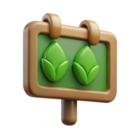 elegant abstract Organic Market Sign Green Text Isolated Element authentic png
