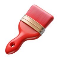 magnífico clássico pincel com vermelho pintura Cortar fora Alto qualidade png