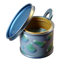 dramatic abstract Paint Can Open Lid Isolated Element authentic png