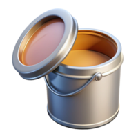 impressive rustic Paint Can Open Lid Isolated Element original png