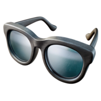wonderful creative Pair of Eyeglasses with Black Frames Isolated authentic png