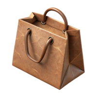stunning artistic Paper Bag Brown Isolated with Handles high resolution png
