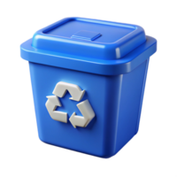 impressive artistic Paper Recycling Bin Blue Top View Cutout authentic png