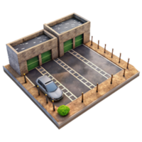 beautiful modern Parking Lot Empty Spaces Cutout authentic png