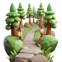 extraordinary rustic Peaceful Forest Path Transparent Background high resolution png