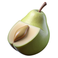 elegant abstract Pear Slice Cross Section Isolated premium png