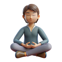 magnificent rustic Person Meditating in Lotus Pose Cutout professional png