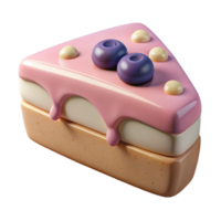 serene abstract Piece of Cake Cutout with Frosting Detail detailed png