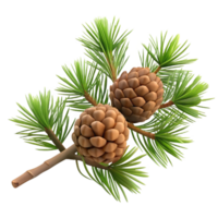 magnificent rustic Pine Branch with Pine Cones Attached Isolated high quality png