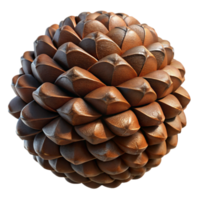serene artistic Pine Cone Close Up Brown and Textured Isolated professional png