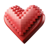 vibrant artistic Pixel Art Heart Icon Cutout exclusive png