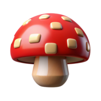 elegant vintage Pixel Art Mushroom Isolated Element with Red Cap high quality png