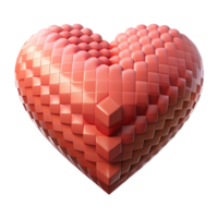 wonderful modern Pixel Art Heart Transparent Background Isolated high resolution png