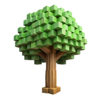 vibrant rustic Pixel Art Tree Isolated Element high resolution png