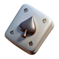 beautiful modern Playing Card Spade Ace Isolated on Transparent Background professional png