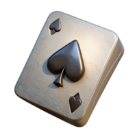 beautiful abstract Playing Card Spade Ace Isolated on Transparent Background exclusive png
