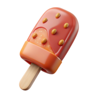 elegant abstract Popsicle Cutout with Fruit Chunks premium png