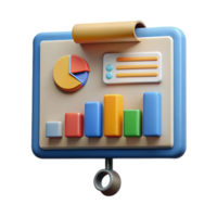 magnificent creative Presentation Screen with Charts Isolated Element detailed png