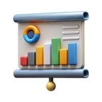 vibrant rustic Presentation Screen with Charts Isolated Element professional png