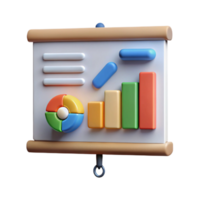 magnificent creative Presentation Screen with Charts Isolated Element png