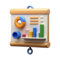 wonderful modern Presentation Screen with Charts Isolated Element high quality png