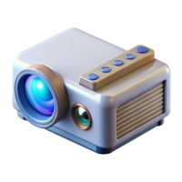 stunning traditional Projector with Remote Control Side View Transparent Background high quality png
