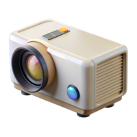 vibrant traditional Projector with Remote Control Side View Transparent Background png