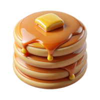 extraordinary rustic Protein Pancakes Stack Maple Syrup Isolated Element authentic png