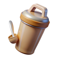 extraordinary modern Protein Shake Bottle with Scoop Transparent Background original png