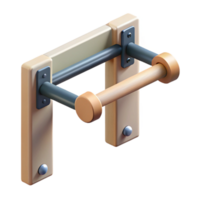 elegant rustic Pull Up Bar Mounted to Wall Isolated Transparent Background detailed png