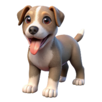serene minimalist Puppy with Tongue Out Isolated Element Transparent Background detailed png
