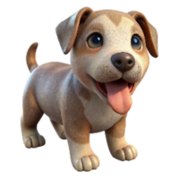 magnificent vintage Puppy with Tongue Out Isolated Element Transparent Background high resolution png