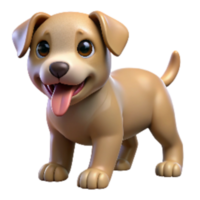 serene creative Puppy with Tongue Out Isolated Element Transparent Background original png