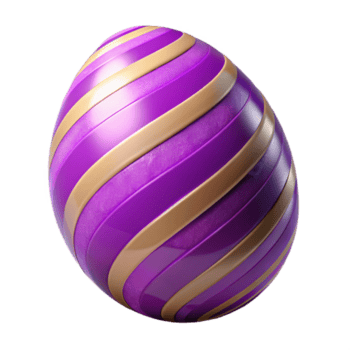 beschwingt kreativ lila Ostern Ei mit Polka Punkte ausgeschnitten transparent Hintergrund hoch Auflösung png