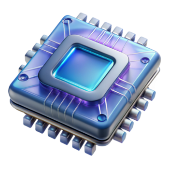 buitengewoon abstract quantum computer bewerker dichtbij omhoog transparant origineel png