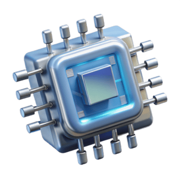 mooi abstract quantum computer bewerker met complex schakeling transparant uitknippen origineel png